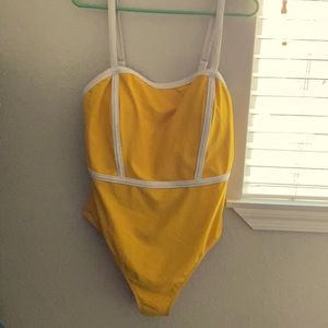 Forever 21 yellow full body bathing suit. 1x plus size